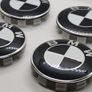 x4 BMW black/white centre caps 68mm Image 2