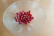Candle dish with pebbles