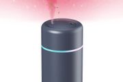 Colorful Mini Humidifier with Projection Atmosphere Lamp, Essential Oil Diffuser Aroma Essential Oil USB Cool Mist Humidifier 300ml, 2 Adjustable Mist Modes, Super Quiet, for Car, Office, Bedroom