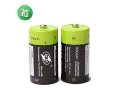 ZNTER Li-polymer Size C Micro USB Rechargeable Battery 3000mAh-1.5V