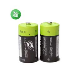 ZNTER Li-polymer Size C Micro USB Rechargeable Battery 3000mAh-1.5V