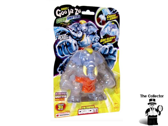 Heroes of Goo Jit Zu Gigatusk Figure Ultra Rare Hero Pack Glow Shifters Figure Brand New Sealed Rare Hard To Find