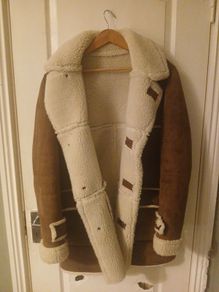 Mens Jacket Faux Sherpa Size Large
