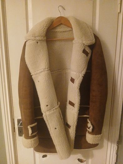 Mens Jacket Faux Sherpa Size Large
