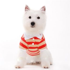 NEW dog/cat stripped polo t-shirt