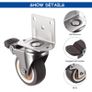 4 Heavy Duty 50mm Furniture Castors with Brakes Image 4