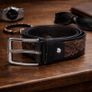 Premium Handcrafted Genuine Leather Belt Embossed Vintage Design Formal & Casual Wear Image 2