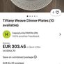 Tiffany Weave Dinner plates x5 plus 3 Image 4