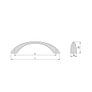 Emuca Bombay Furniture Handles Silver 20 Pieces Image 4