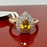 Gold Luxuriant 9K Yellow Gold AAA Loop Clean Chantaburi Yellow Sapphire & Lab Grown Diamond Image 5
