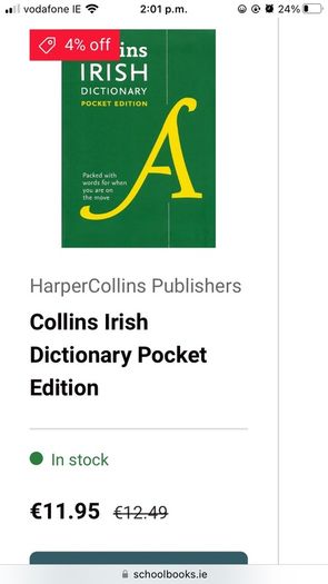 Collins Irish dictionary - pocket edition