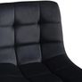 _Bar Stools Set of 2 Velvet Bar Stools Bistro Stools with Metal Footrest, Bar Chair for Bar, Counter and Home (Black) Image 5