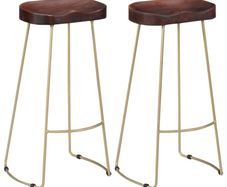 Gavin Bar Stools 2 pcs Solid Mango Wood
