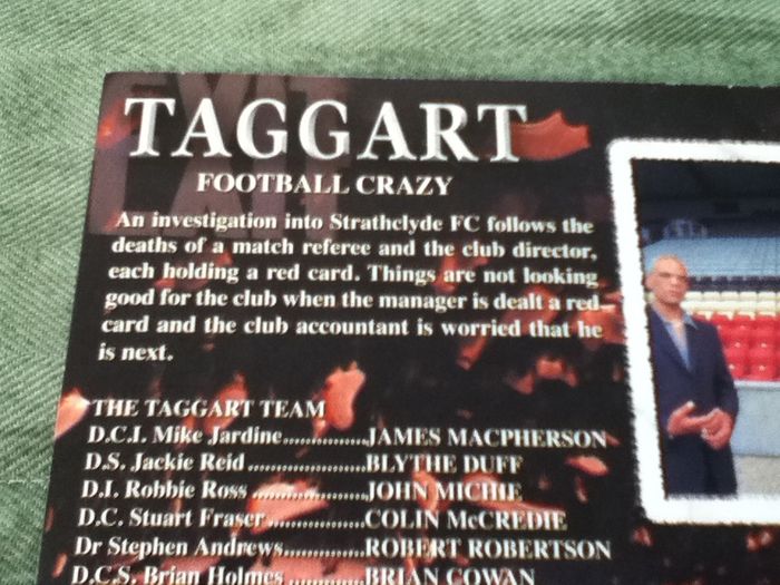 Taggart DVD Football Crazy