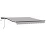 Retractable Awning Manual Light grey 350 x 250 cm Fabric Image 2