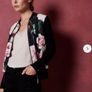 Ted Baker - Black Floral Pleated Front Bomber Jacket - UK 10 - BNWT RRP 170 Image 2