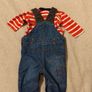 Next Baby Demin Dungaree,s & Top Image 4