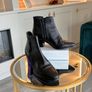 Black Leather Block Heel Ankle Boots Size UK 4 / EU 37 Image 5