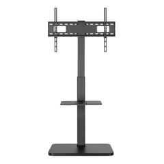 Floor TV Stand with Shelf for 37"-75" TVs - Fine Texture Black