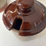 Vintage Pearson's of Chesterfield stoneware Marmalade Jar with lid with slot for spoon Image 2