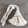 Large Chunky Vintage Curtain Tassel Tiebacks Pair - 23" Image 2