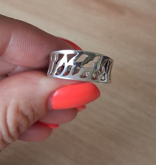 Silver ring size P