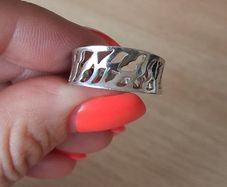 Silver ring size P