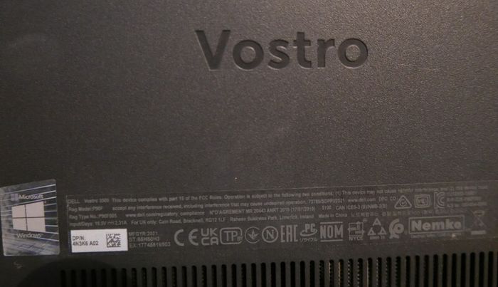 Laptop Dell Vostro 3500 Win11 8gb Ram 256gb Ssd I5-1135g7 Cpu