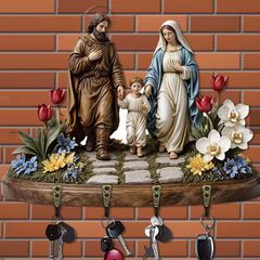 Holy Family wall-mounted key holder