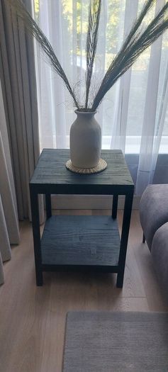 2x Black Side Tables / Bedside Lockers