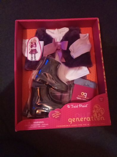 our generation a taid plaid clothes set, brand new