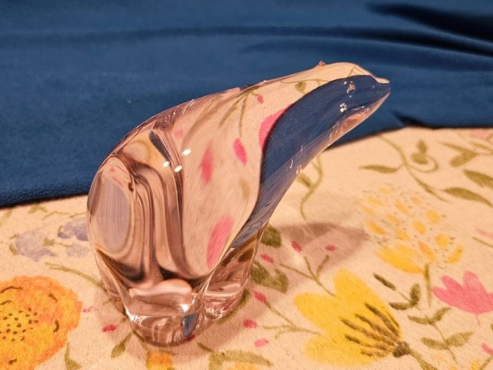 Vintage Wedgwood Crystal Glass Polar Bear Paperweight ,Ornament,