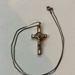 Vintage Necklace with Cross Pendant