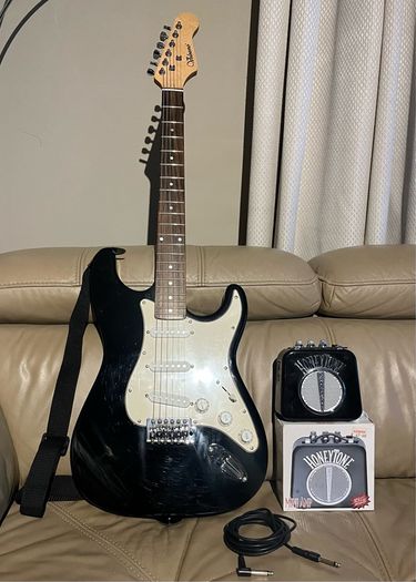 Electric Guitar and danelectro Amplifier kit with cable and strap