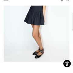 New Zara Black Buckle Shoes UK6
