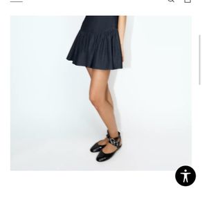 New Zara Black Buckle Shoes UK6