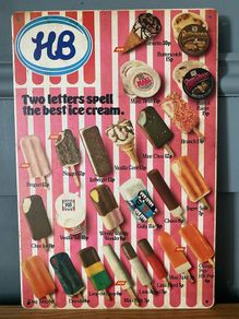 HB Ice Cream Tin Metal Sign