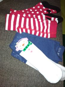 Baby girl Christmas tights 0-6 months