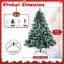 Artificial Christmas Tree, 6FT Holiday Xmas Tree 1400 Branch Tips, Image 5
