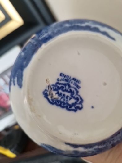 blue and white