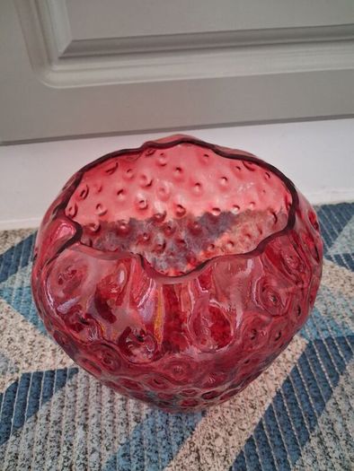 Strawberry Shaped Glass Vase