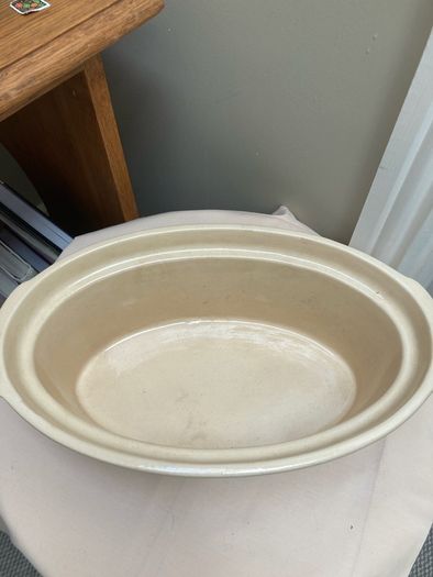 Vintage French La Bourguignonne Oval Casserole Dish 19.5 by 12 cm