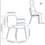 4 grey karlpetter chairs black legs ikea stackable Image 2