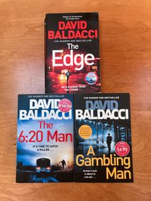 3 Books , The Edge, The 6.20 Man & A Gambling Man by David Baldacci