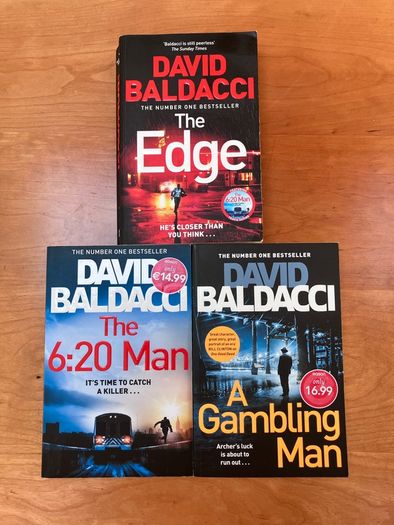 3 Books , The Edge, The 6.20 Man & A Gambling Man by David Baldacci