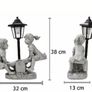 Solar Light Boy & Girl Seesaw Stone Effect Garden Ornament NEW Image 4