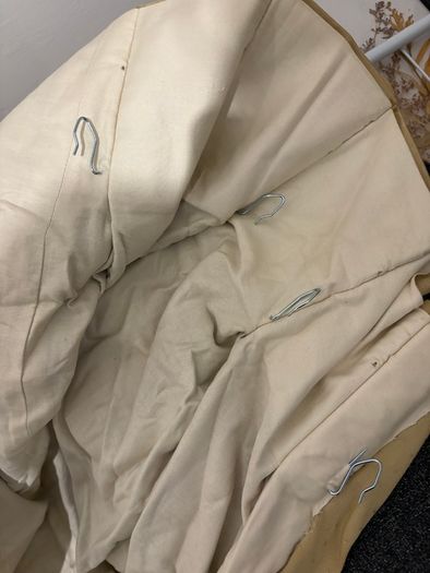 Handmade French pleat lined curtains