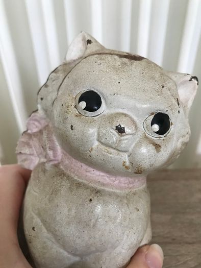 Hubley Cast Iron Kitten Vintage Bank Money Box