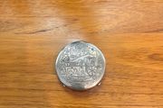 Antique Silver Powder Box with Mirror Grand Tour