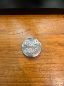 Antique Silver Powder Box with Mirror Grand Tour